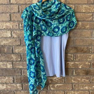 Scarf in Greens & Blues